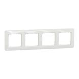 Rama cvadrupla alba Sedna Design Schneider SDD311804