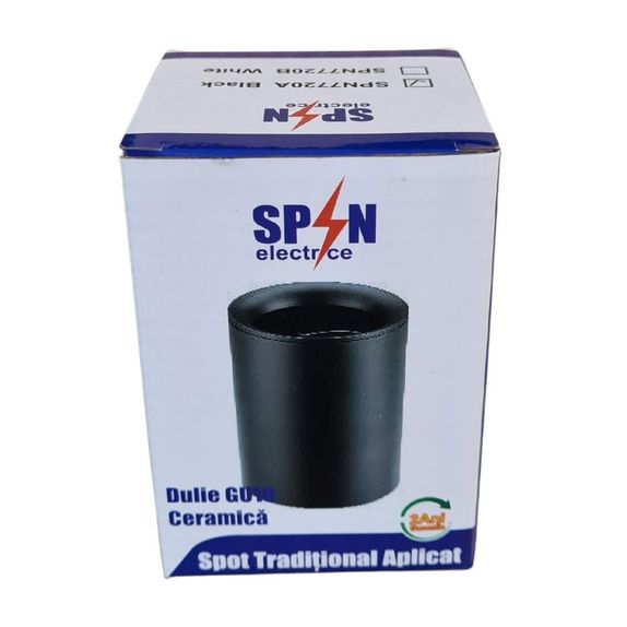 Spot Negru Aplicat cu dulie GU10