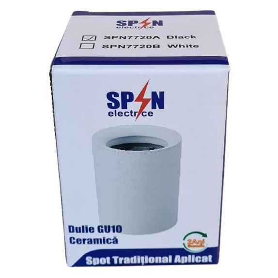 Spot Aplicat Alb cu dulie GU10
