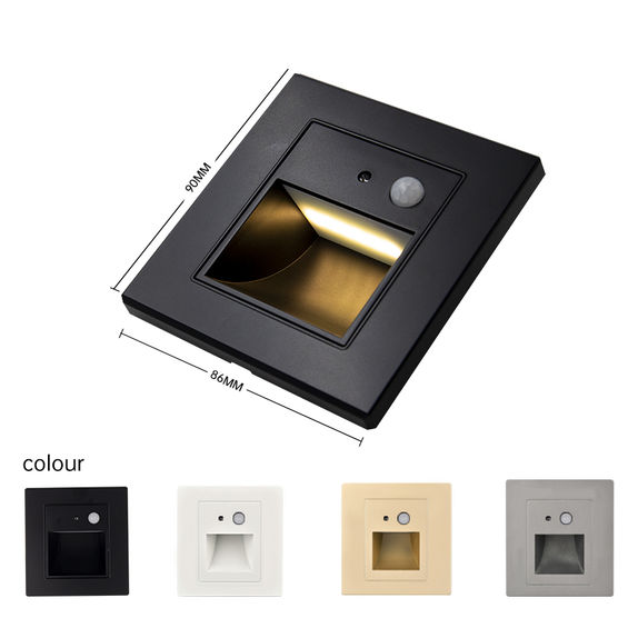 Spot led perete 1W alb cu senzor 3000k lumina calda