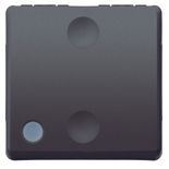 Intrerupator modular cap scara Gewiss GW21589, negru - 2 module