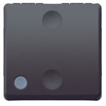 Intrerupator modular cap scara Gewiss GW21589, negru - 2 module
