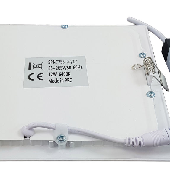 Spot Led Slim incastrat Patrat 166x166mm, 12W=75W, 6400K, lumina rece