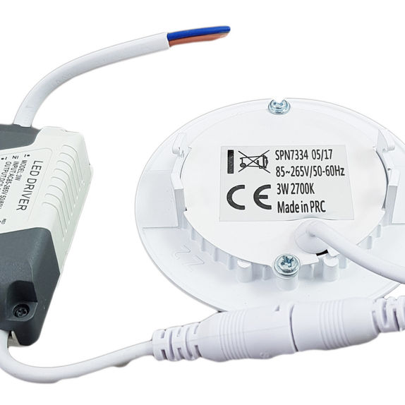 Spot Led Slim incastrat Ø85, 3W=25W, 2700K, lumina calda 