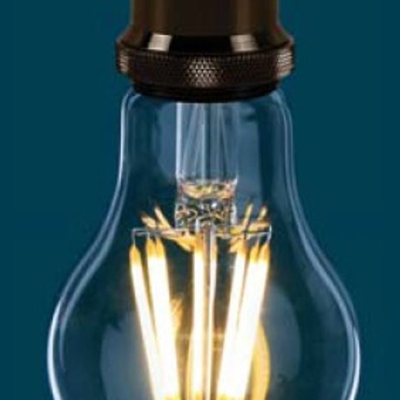 Bec Filament E27, model A55, 4W=45W, 6500K, lumina rece