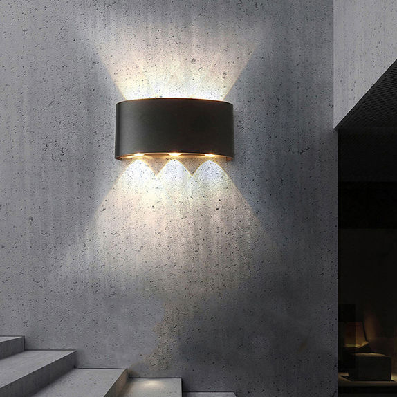 APLICA LED PERETE LUMARO 6 LED-URI NEAGRA