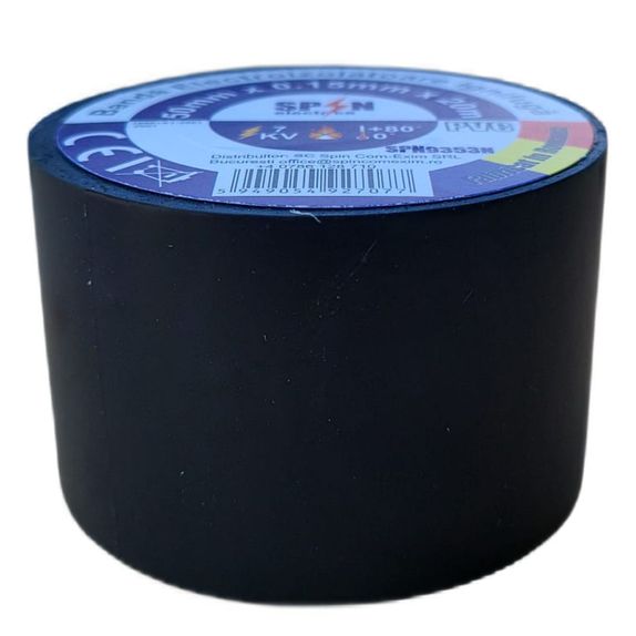 Banda Izolier Neagra Ignifuga Lata 50X0.15mm 20M