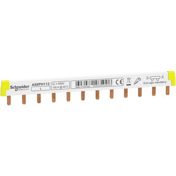 Busbar Schneider , 1P , 100A, 12module - A9XPH112