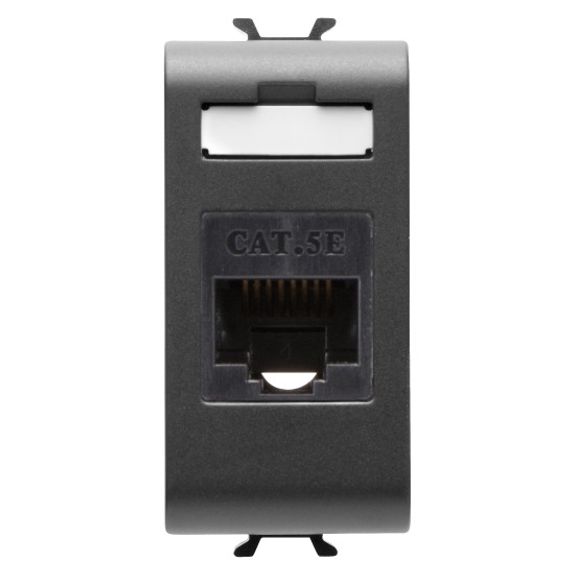 Priza UTP RJ45 cat5E Gewiss Chorus negru 1m GW12421