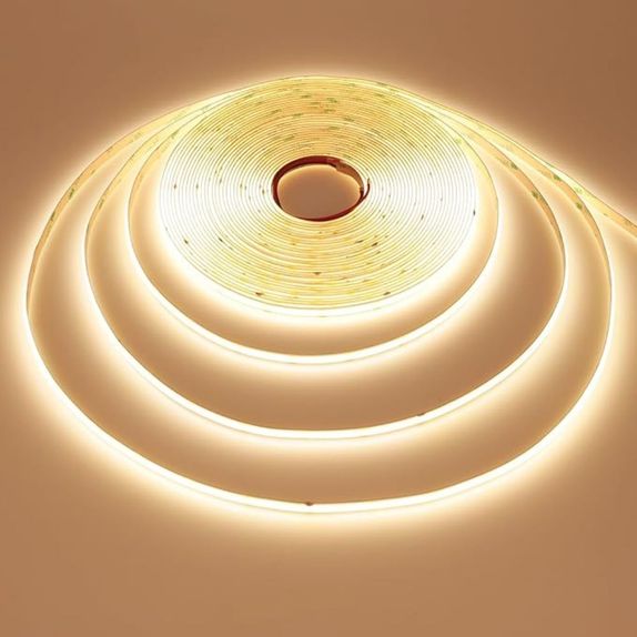 Banda led COB 12W/m 320led/m 2700K 24V IP20 rola 5m PCB 8mm