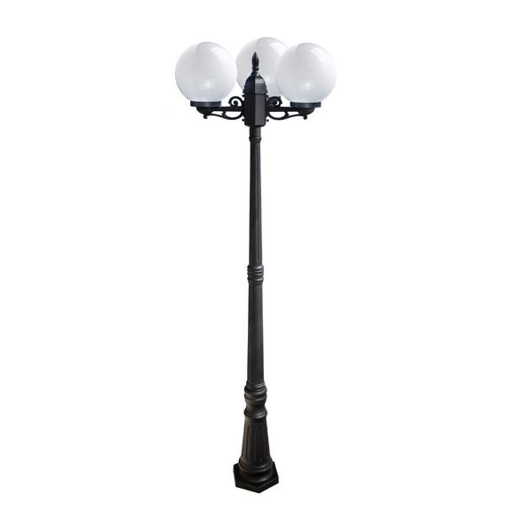 Stalp de gradina negru rotund, 2200x627x578mm