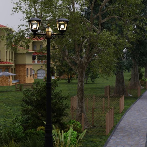 Stalp de gradina negru , 2200x592x228mm