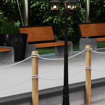 Stalp de gradina negru , 2200x587x515mm