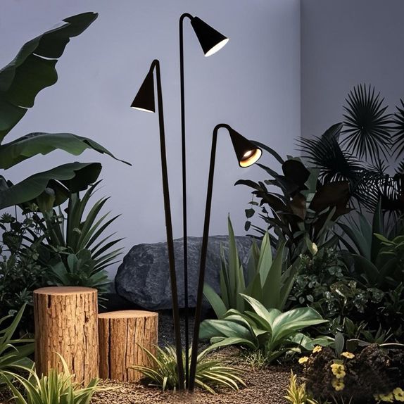 Stalp LED de gradina negru, 970mm D65