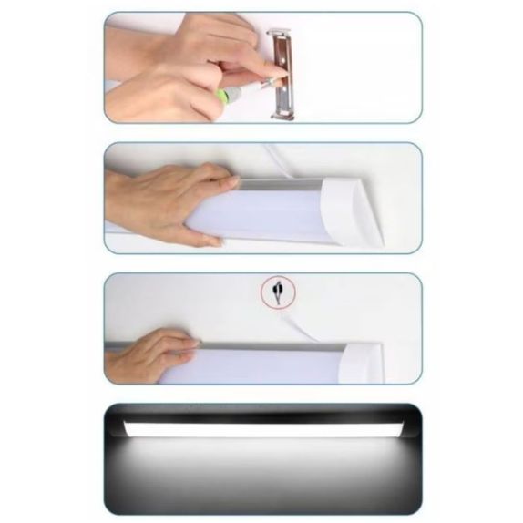 Corp Led Liniar IP20 18W=36W, 6500K, lumina rece, 600Mm 