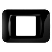 Rama ornament Gewiss GW22512, negru lucios - 2 module