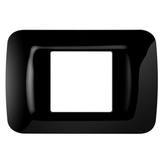 Rama ornament Gewiss GW22512, negru lucios - 2 module