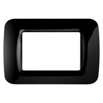 Rama ornament Gewiss GW22513, negru lucios- 3 module