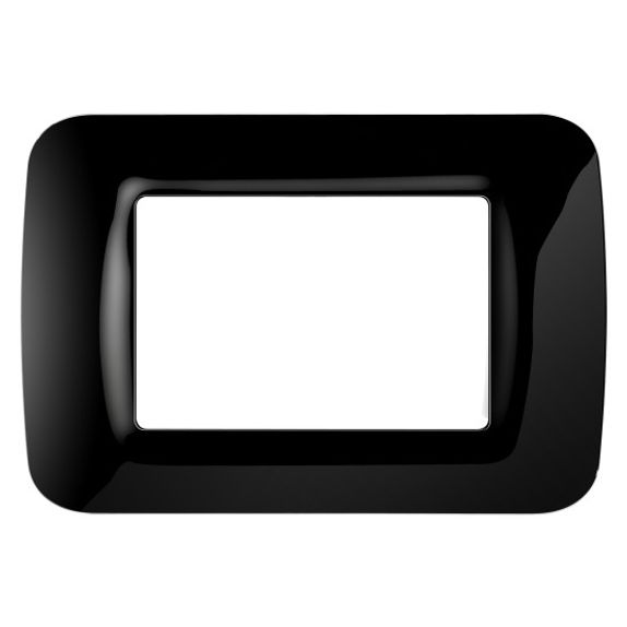 Rama ornament Gewiss GW22513, negru lucios- 3 module