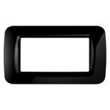 Rama ornament Gewiss GW22514, negru lucios - 4 module