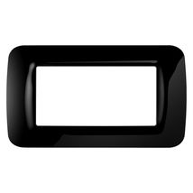 Rama ornament Gewiss GW22514, negru lucios - 4 module