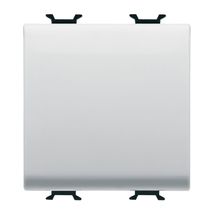 COMUTATOR BIDIRECȚIONAL 1P 250V c.a. - 16AX - BUTON NEUTRU - 2 MODULE - ALB SATINAT GW15071