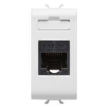 PRIZĂ RJ45 - CATEGORIA 5e - UTP - 1 MODUL - ALB SATINAT - GW15421