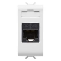 PRIZĂ RJ45 - CATEGORIA 5e - UTP - 1 MODUL - ALB SATINAT - GW15421