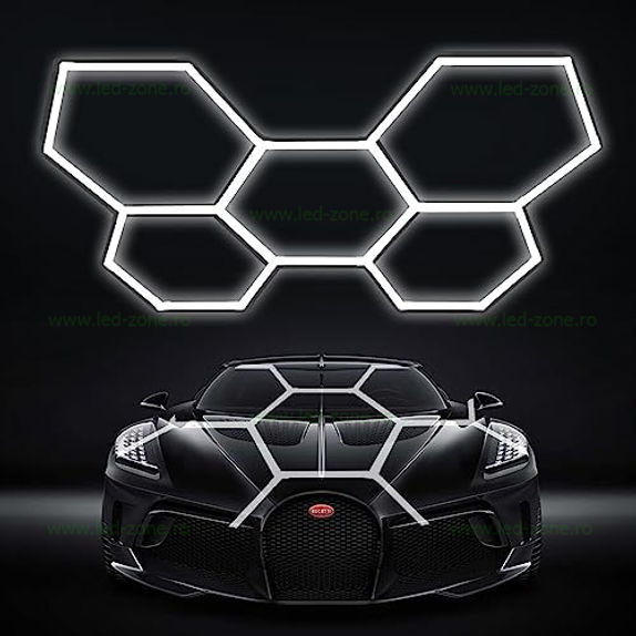 Kit 5 hexagoane LED Honeycomb T5 48W Tub 568mm