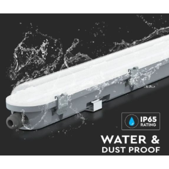 Corp IP65 LED liniar industrual 48W=96W, 6500k, lumina rece, 120 LM/W, 1500mm