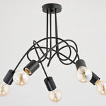 Lustra Alfa Tango Neagra 5xE27