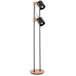 Lampa De Podea Alfa Fortis Lemn 2xE27