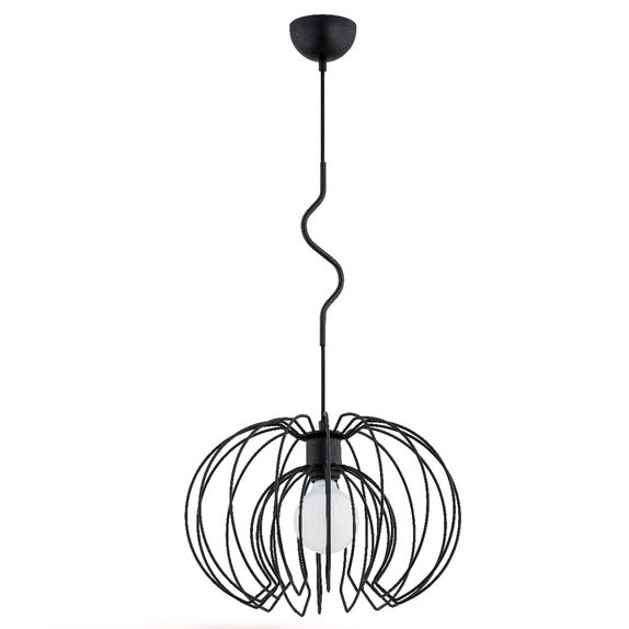 Lustra Pendul Alfa Kiwi Neagra 1xE27