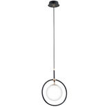 Lustra Pendul Alfa Akira Neagra & Alba 1xE14