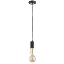 Lustra Pendul Alfa Bolid Mix Neagra & Aurie 1xE27