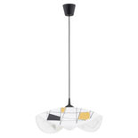 Lustra Pendul Alfa Frezja Neagra & Alba 1xE27