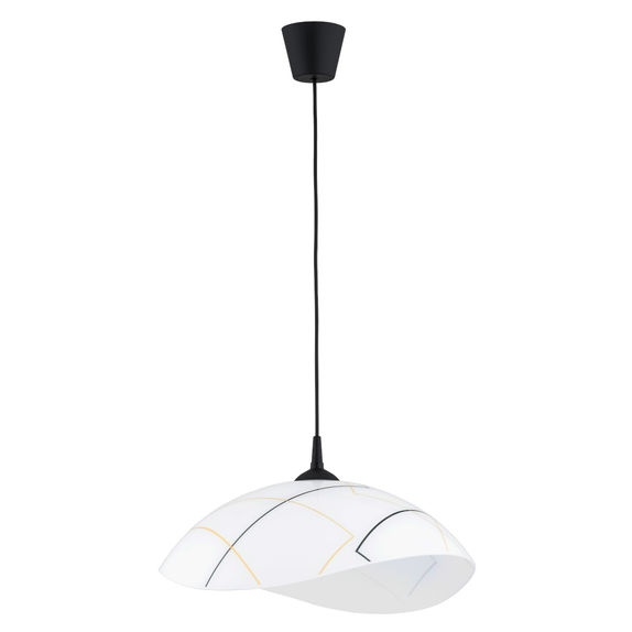 Lustra Pendul Alfa Hibiskus Neagra & Alba 1xE27