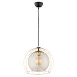 Lustra Pendul Alfa Avango Neagra & Aurie 1xE27