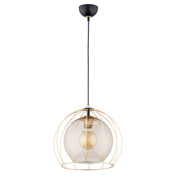 Lustra Pendul Alfa Avango Neagra & Aurie 1xE27
