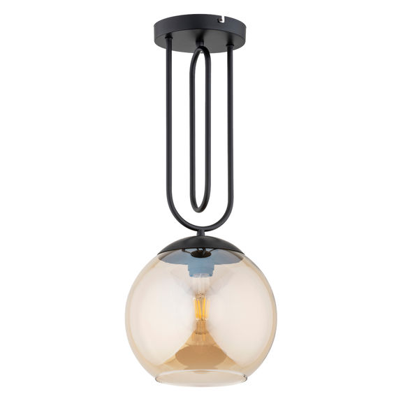 Lustra Alfa Rita Neagra & Amber 1xE27