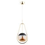 Lustra Pendul Alfa Eldorado 200 Neagra & Aurie 1xE27