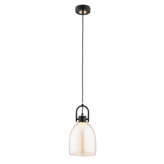 Lustra Pendul Alfa Soda Neagra & Aurie 1xE27