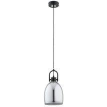 Lustra Pendul Alfa Soda Neagra & Chrome 1xE27