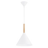 Lustra Pendul Alfa Fuks Alba & Lemn 1xE27