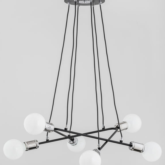 Lustra Pendul Alfa Vivia Neagra 6xE27