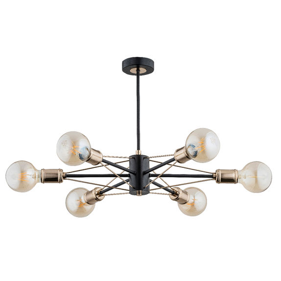 Lustra Alfa Tandem Ii Neagra 6xE27