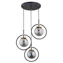 Lustra Pendul Alfa Akira Neagra 3xE14