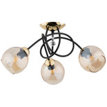Lustra Alfa Modena Neagra & Aurie 3xE27