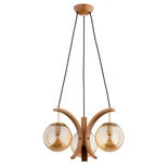 Lustra Pendul Alfa Inso Lemn 3xE14