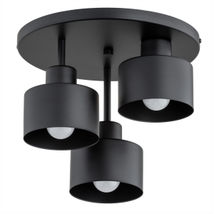 Lustra Alfa Erani Neagra 3xE27